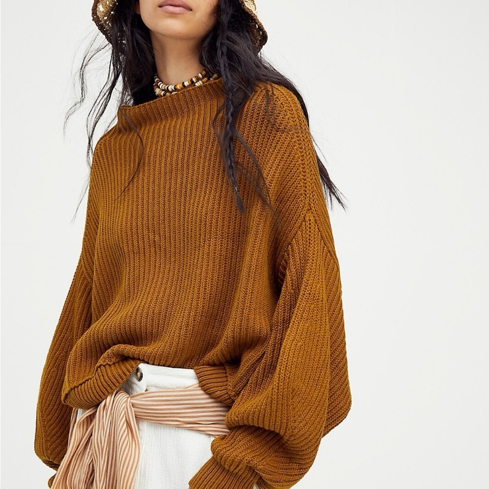 Free People Oversized Emmy Mock Sweater